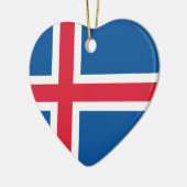 Décoration En Céramique Drapeau cardiaque islandais (Gauche)