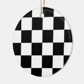 Décoration En Céramique Drapeau Checkered noir et blanc d'emballage (Gauche)