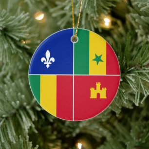 Décoration En Céramique drapeau créole de Louisiane