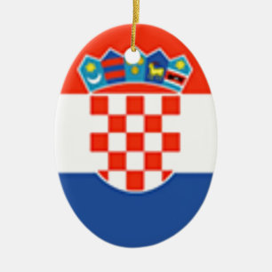 Décoration En Céramique Drapeau Croatie
