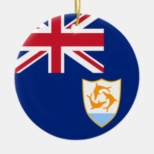 Décoration En Céramique Drapeau d'Anguilla