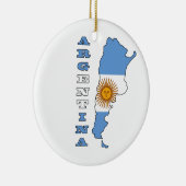 Décoration En Céramique Drapeau dans la carte de l'Argentine (Droite)
