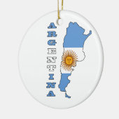 Décoration En Céramique Drapeau dans la carte de l'Argentine (Gauche)