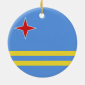 Décoration En Céramique Drapeau d'Aruba (Dos)