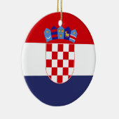 Décoration En Céramique Drapeau de Croatie (Droite)