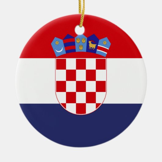 Décoration En Céramique Drapeau de Croatie (Devant)