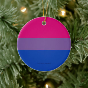 Décoration En Céramique Drapeau de fierté bisexuelle de SlipperyJoe's coul