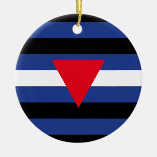 Décoration En Céramique Drapeau de fierté cuir queer (Devant)