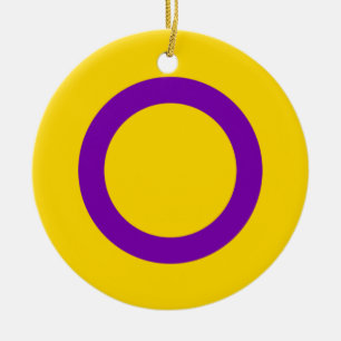 Décoration En Céramique Drapeau de fierté intersexe