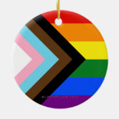 Décoration En Céramique Drapeau de fierté Progress Pride de SlipperyJoe si (Dos)