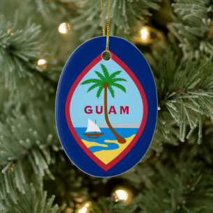 Décoration En Céramique Drapeau de Guam