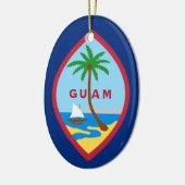 Décoration En Céramique Drapeau de Guam (Gauche)