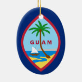 Décoration En Céramique Drapeau de Guam (Dos)