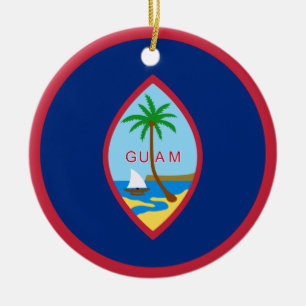 Décoration En Céramique Drapeau de Guam