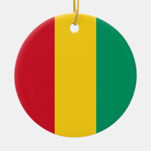 Décoration En Céramique Drapeau de Guinée (Devant)