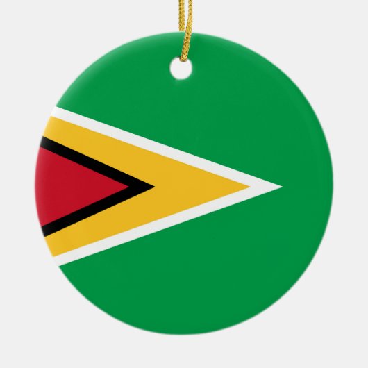 Décoration En Céramique Drapeau de Guyana (Devant)