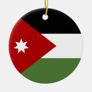 Décoration En Céramique Drapeau de Jordanie