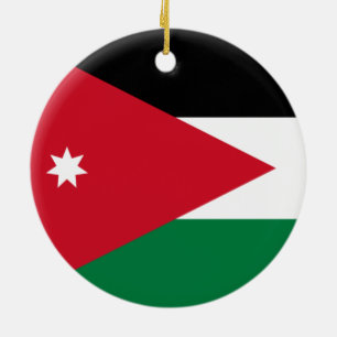 Décoration En Céramique Drapeau de Jordanie