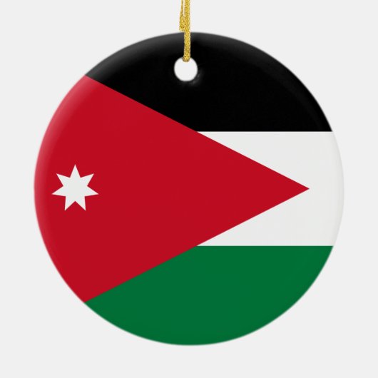 Décoration En Céramique Drapeau de Jordanie (Dos)