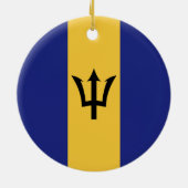 Décoration En Céramique Drapeau de la Barbade (Dos)