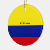 Décoration En Céramique Drapeau de la Colombie, étiqueté (Gauche)