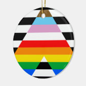 Décoration En Céramique Drapeau de la fierté de progrès d'allié (Gauche)