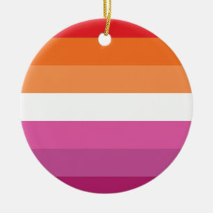 Décoration En Céramique Drapeau de la fierté lesbienne