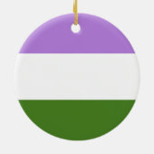 Décoration En Céramique Drapeau de la fierté queer (Dos)