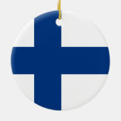 Décoration En Céramique Drapeau de la Finlande (Dos)