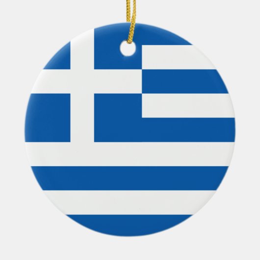 Décoration En Céramique Drapeau de la Grèce (Devant)
