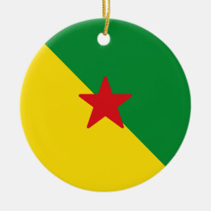Décoration En Céramique Drapeau de la Guyane