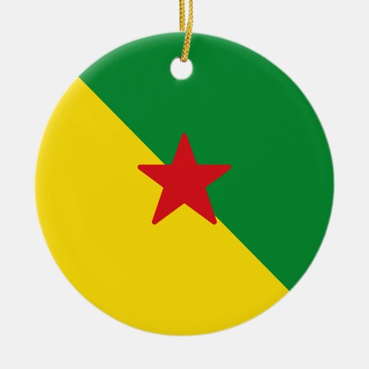 Décoration En Céramique Drapeau de la Guyane (Devant)