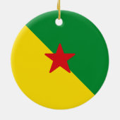 Décoration En Céramique Drapeau de la Guyane (Dos)
