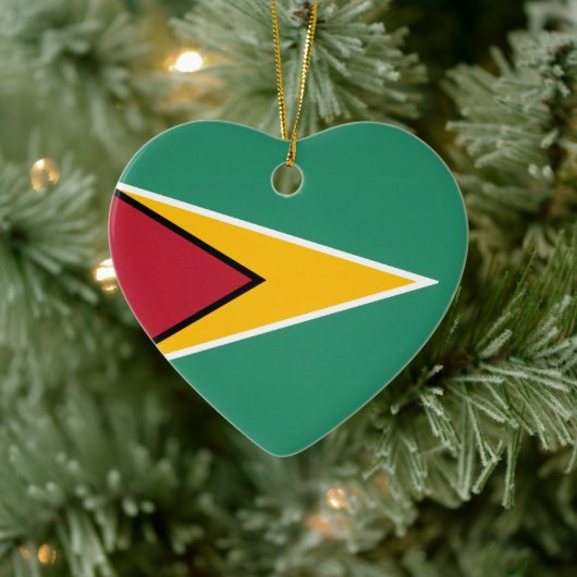 Décoration En Céramique Drapeau de la Guyane (Arbre)