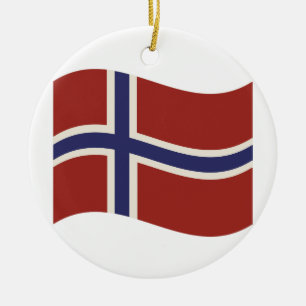 Décoration En Céramique Drapeau de la Norvège