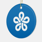 Décoration En Céramique Drapeau de la préfecture de Fukuoka, Japon (Gauche)