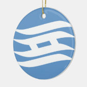 Décoration En Céramique Drapeau de la préfecture de Hyogo, Japon (Gauche)