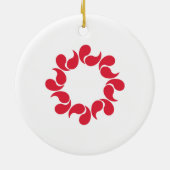 Décoration En Céramique Drapeau de la préfecture de Saitama, Japon (Dos)