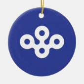 Décoration En Céramique Drapeau de la préfecture d'Osaka, Japon (Devant)