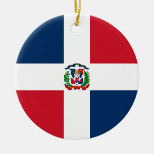 Décoration En Céramique Drapeau de la République Dominicaine