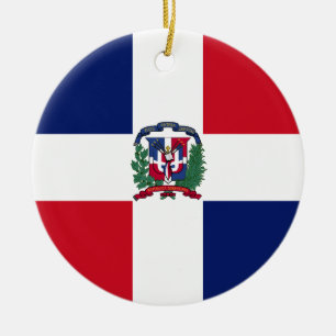 Décoration En Céramique Drapeau de la République Dominicaine