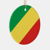 Décoration En Céramique Drapeau de la République du Congo (Droite)