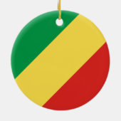 Décoration En Céramique Drapeau de la République du Congo (Dos)