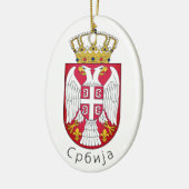 Décoration En Céramique Drapeau de la Serbie (Gauche)