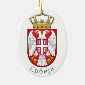 Décoration En Céramique Drapeau de la Serbie (Dos)