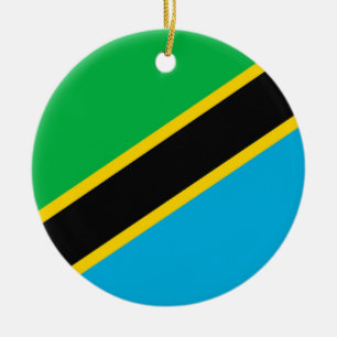 Décoration En Céramique Drapeau de la Tanzanie