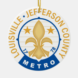 Décoration En Céramique Drapeau de la ville de Louisville