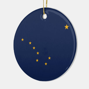 Décoration En Céramique Drapeau de l'Alaska