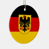 Décoration En Céramique Drapeau de l'Allemagne - le Bundesdienstflagge (Droite)