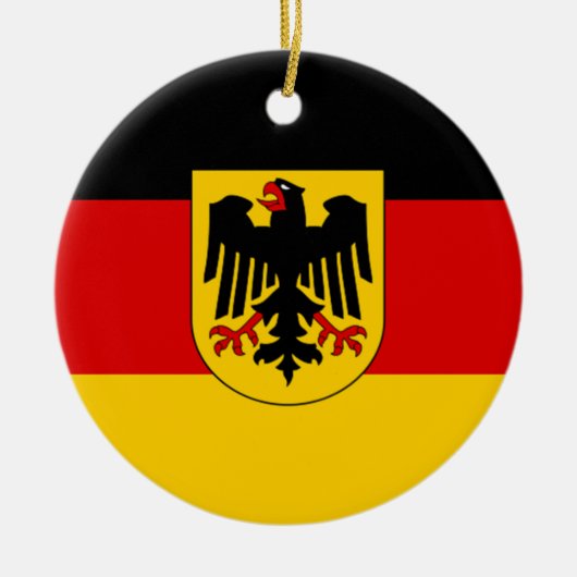 Décoration En Céramique Drapeau de l'Allemagne - le Bundesdienstflagge (Devant)